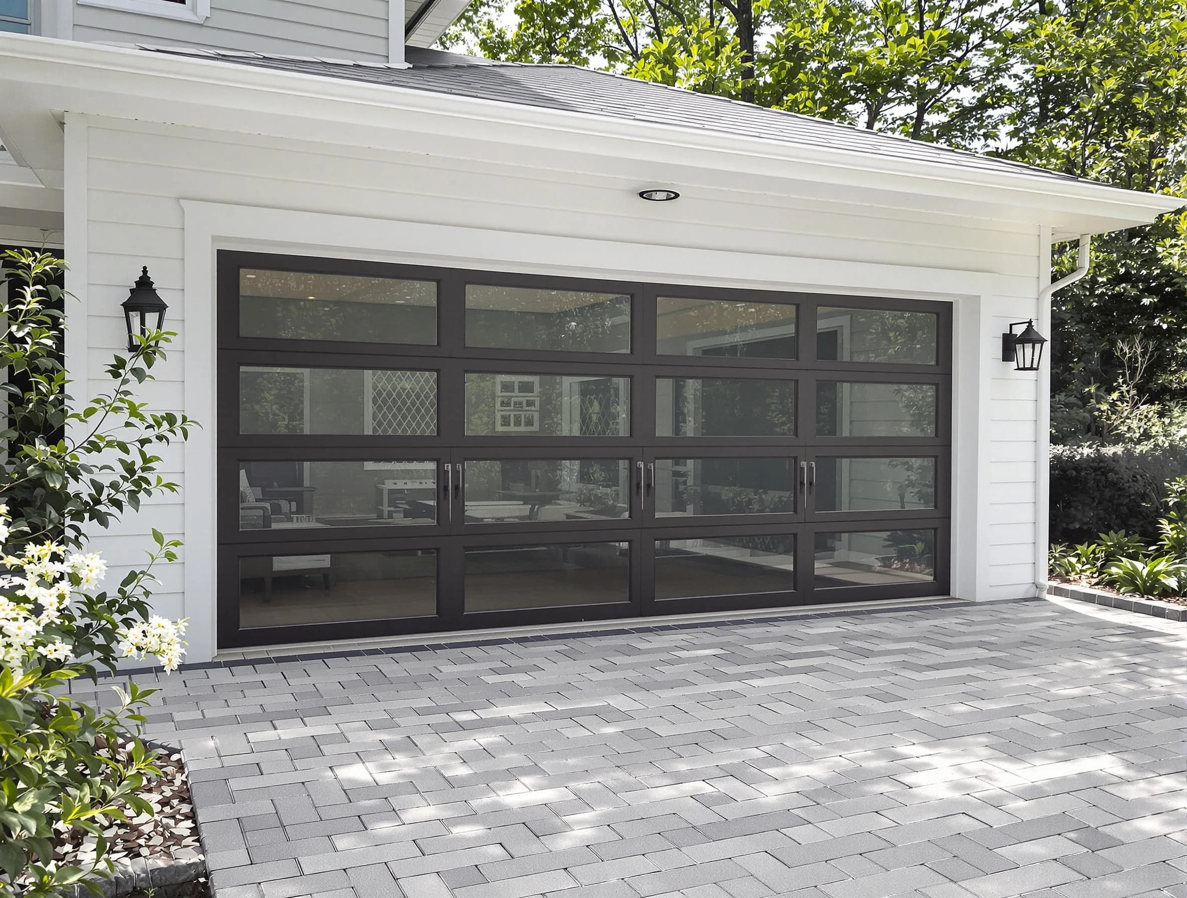 Dedham Garage Door Repair design specialist presenting custom garage door options to Dedham homeowner