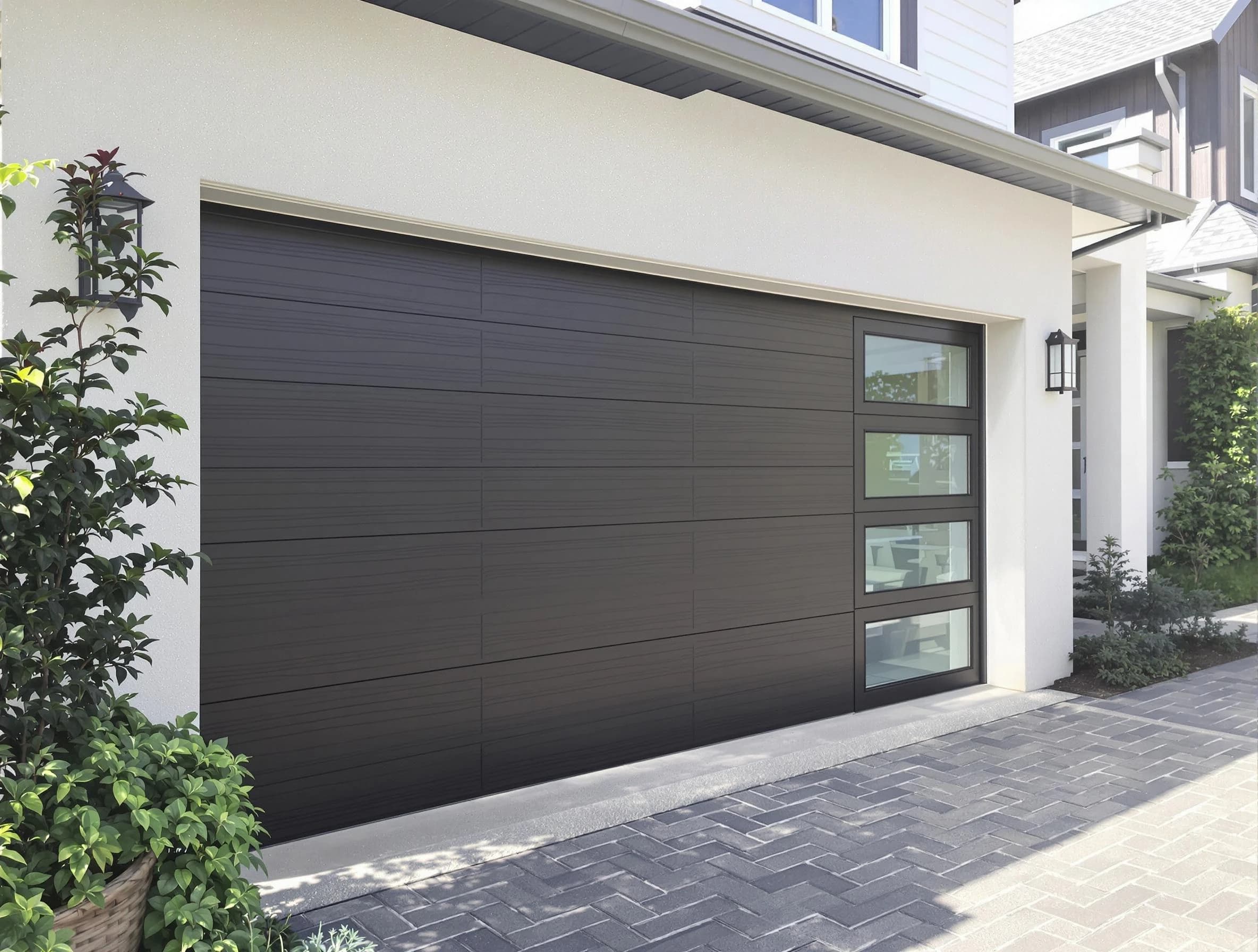 Custom garage door installation by Dedham Garage Door Repair in Dedham