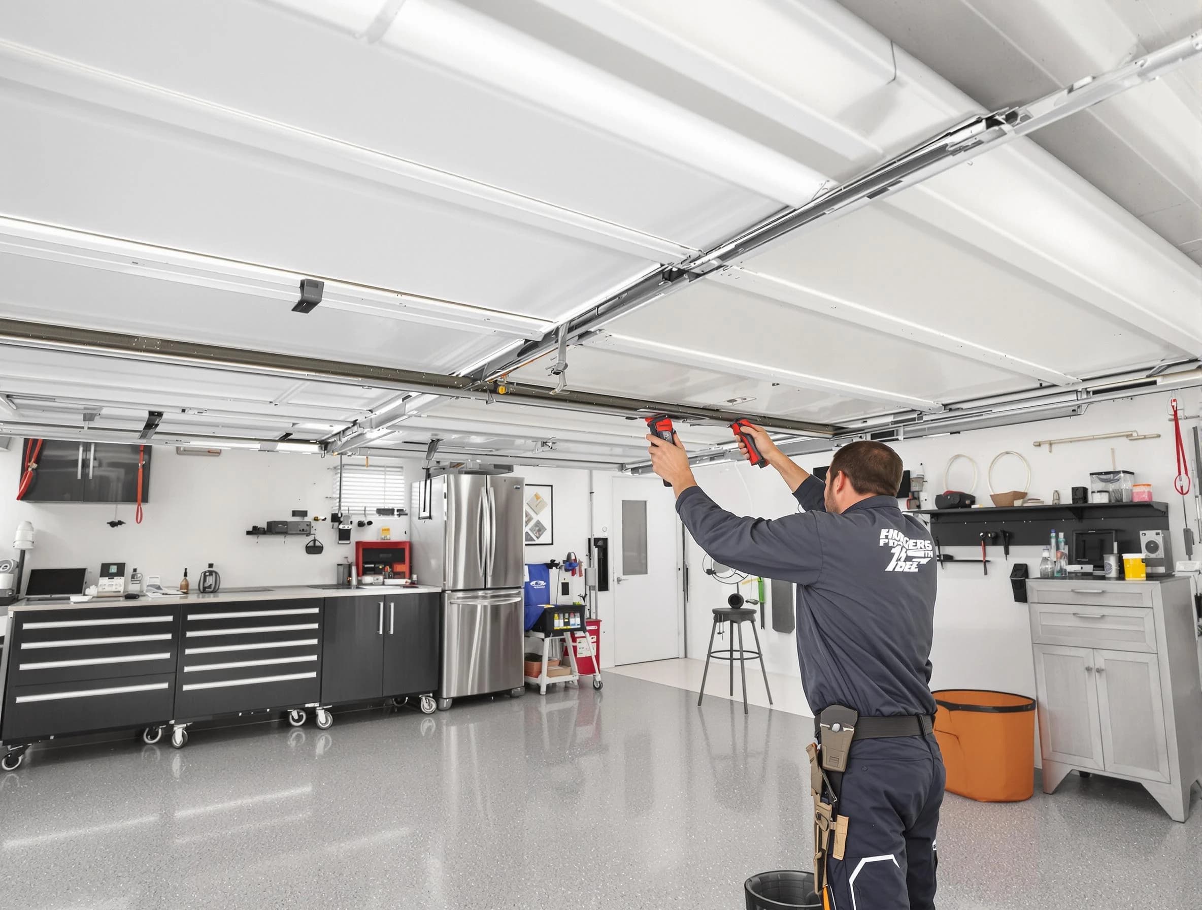 Overhead garage door repair service by Dedham Garage Door Repair in Dedham