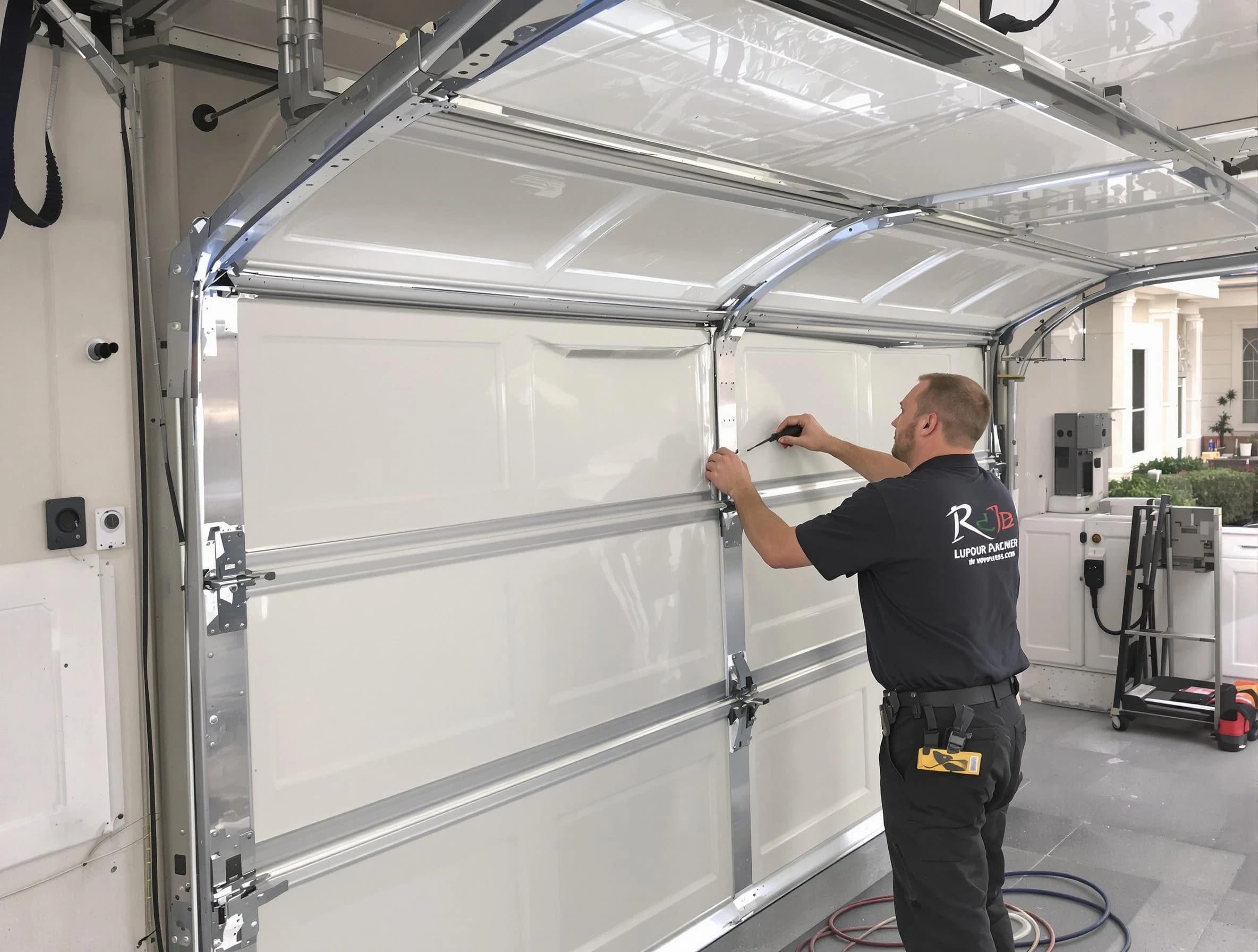 Dedham Garage Door Repair professional performing panel repair in Dedham