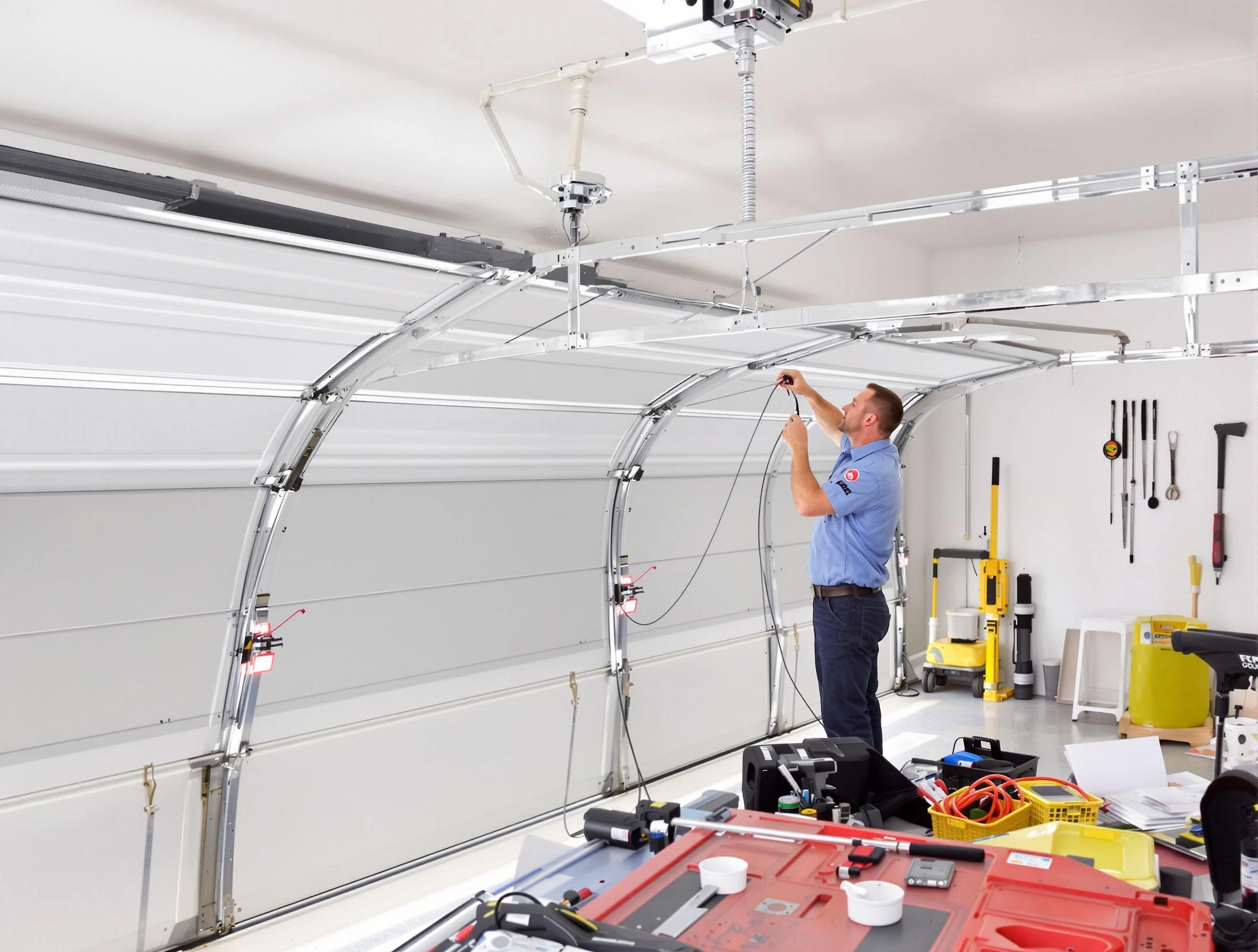 Garage door cable repair service by Dedham Garage Door Repair in Dedham