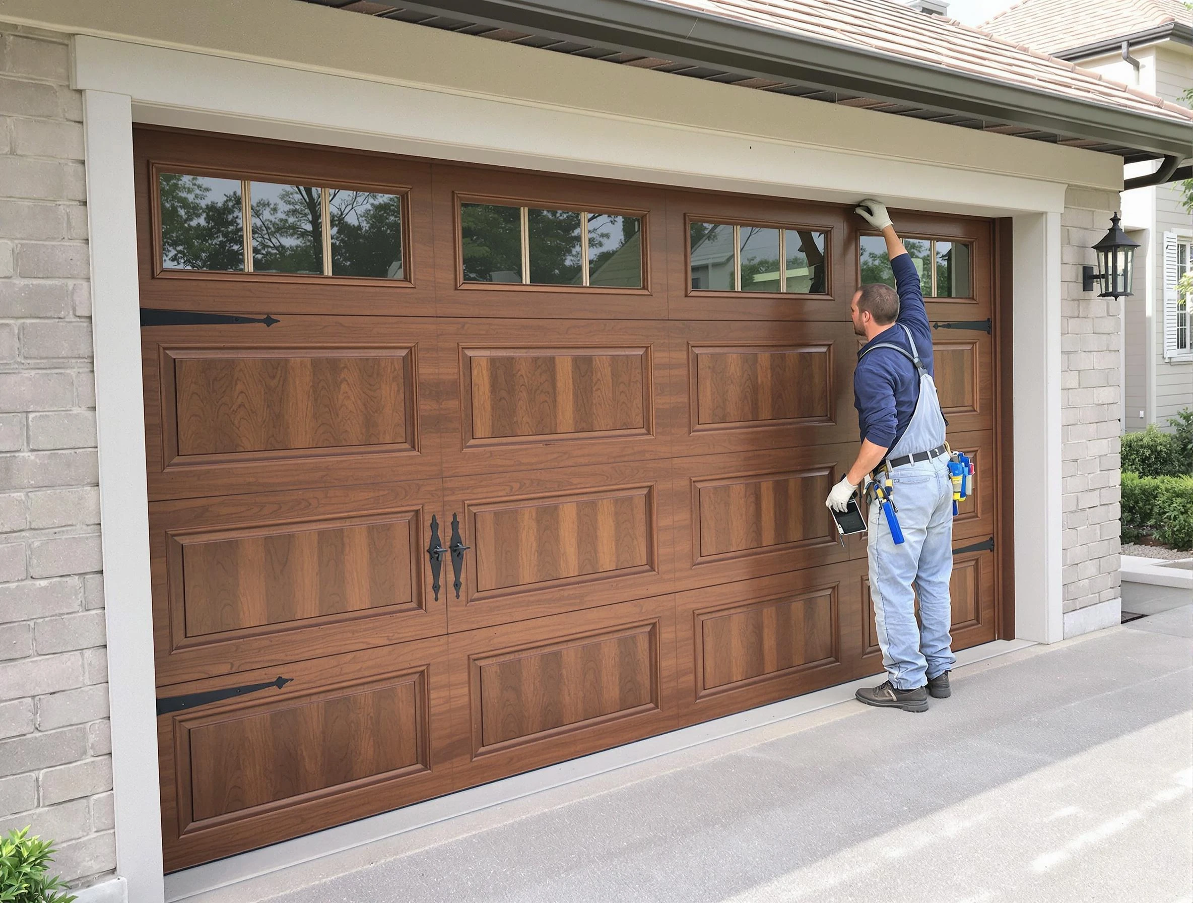 Custom garage door showcase by Dedham Garage Door Repair in Dedham