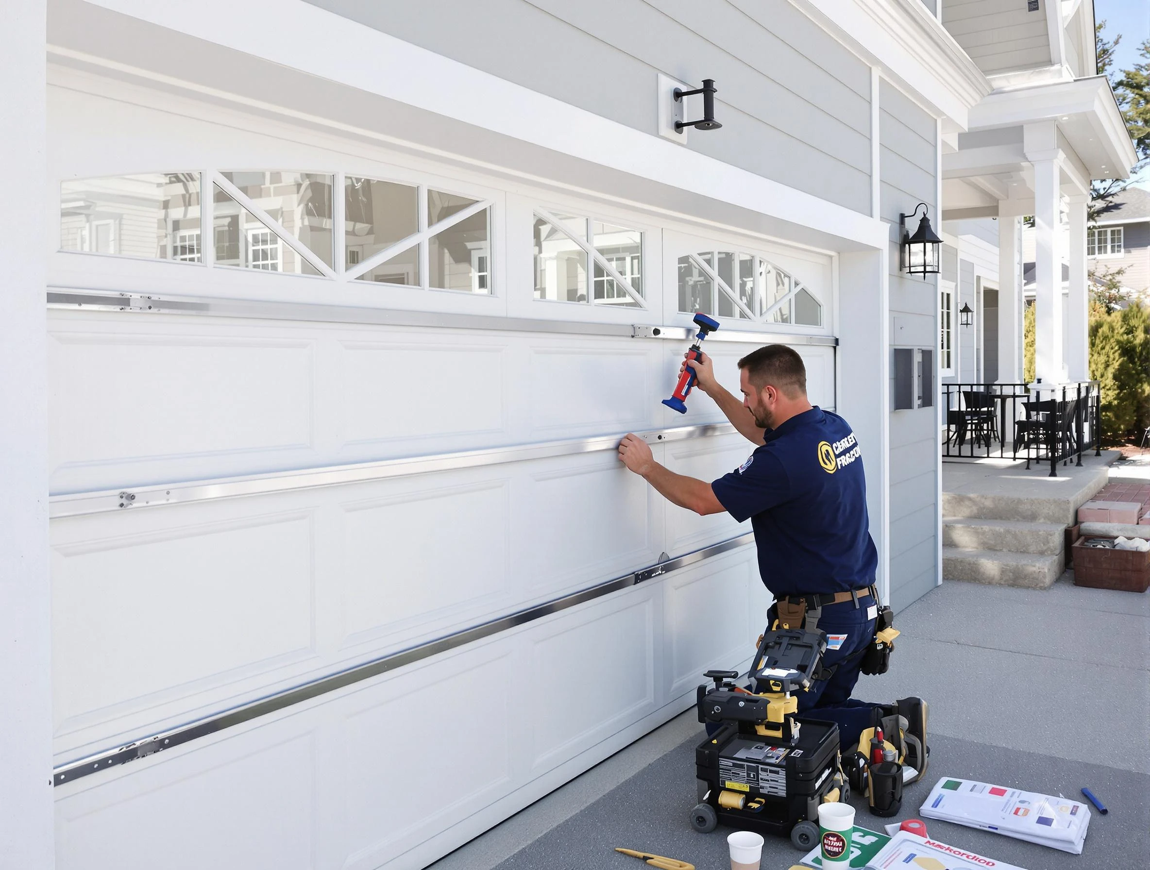 Professional garage door installation by Dedham Garage Door Repair in Dedham