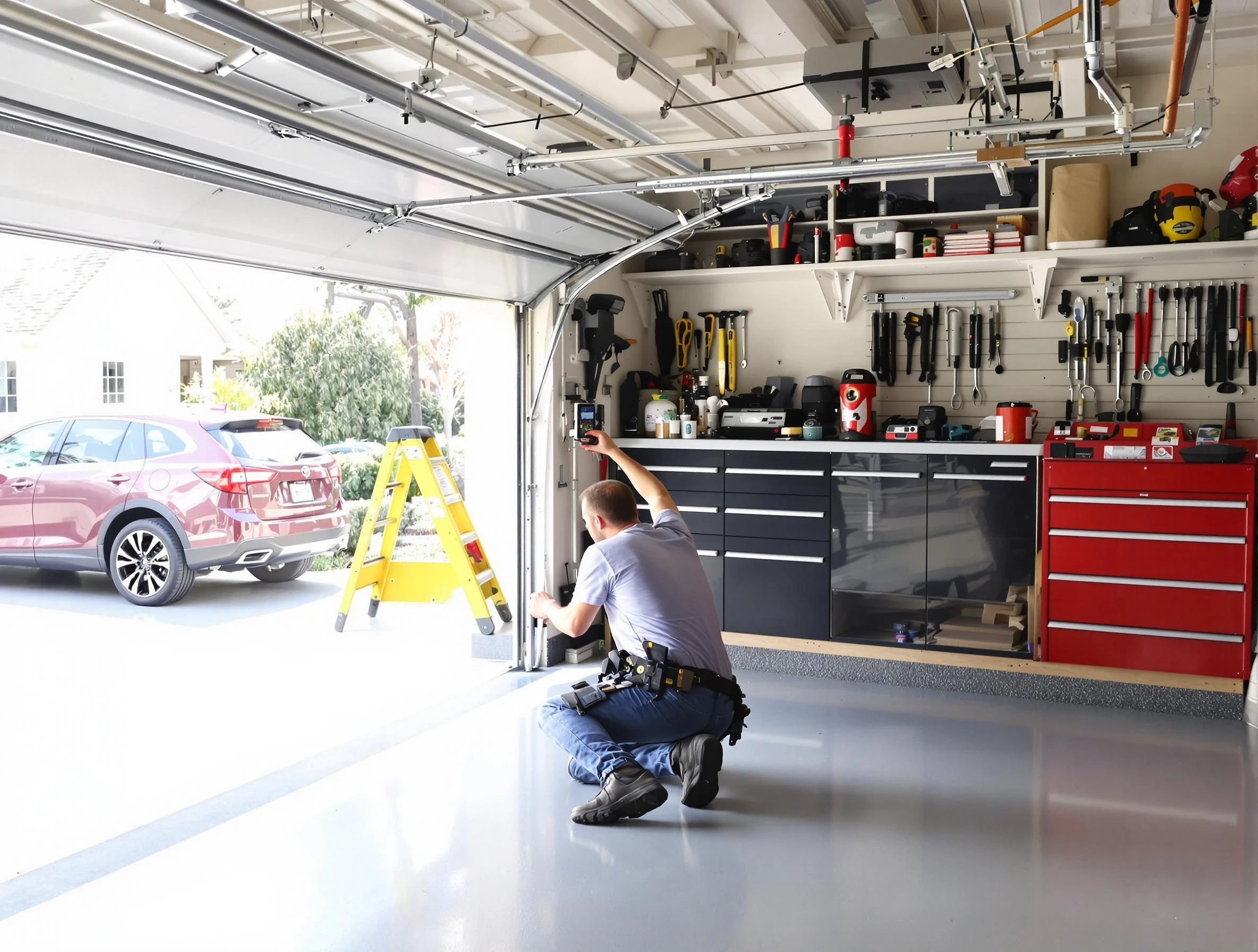 Local garage door repair service by Dedham Garage Door Repair in Dedham
