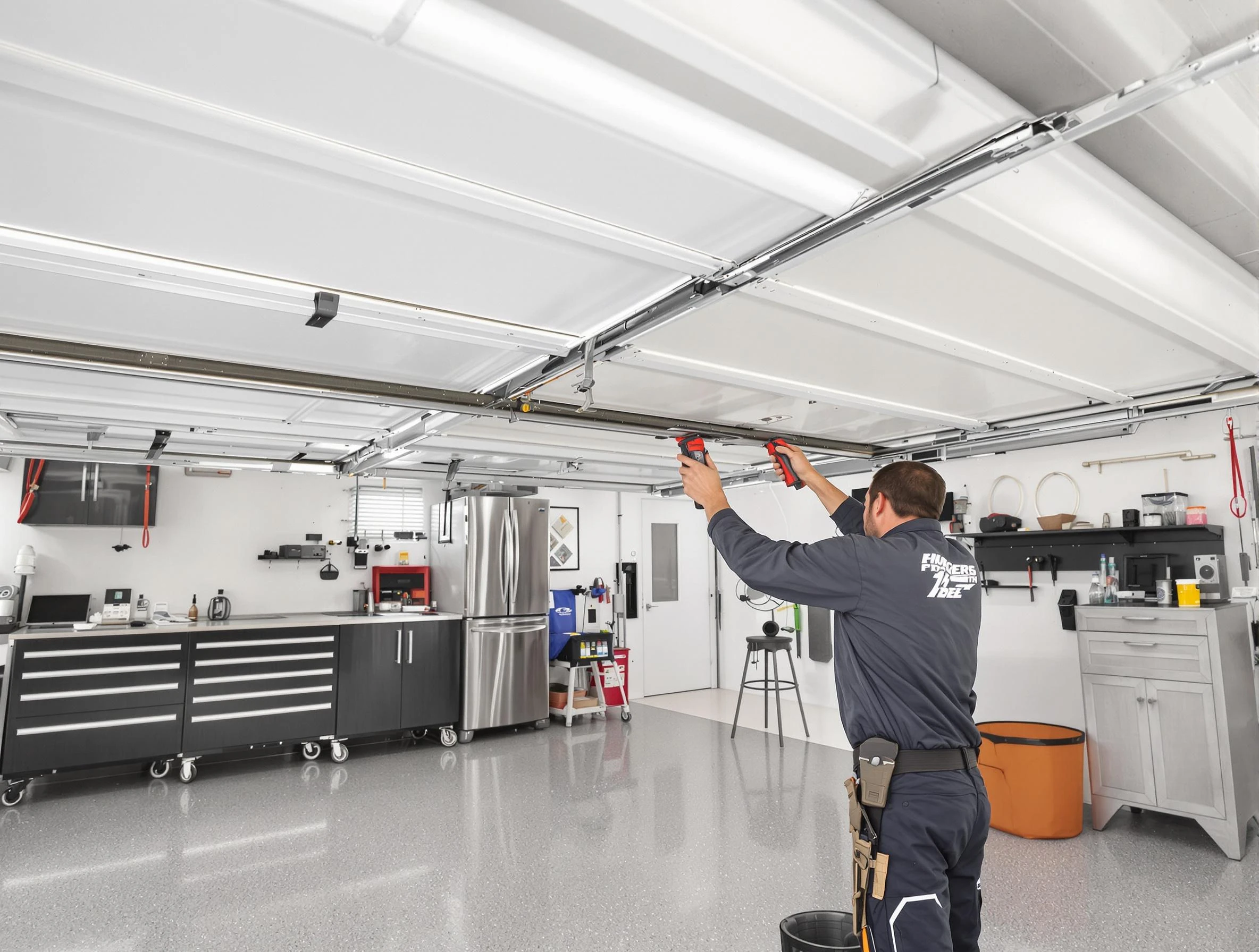 Overhead garage door repair service by Dedham Garage Door Repair in Dedham