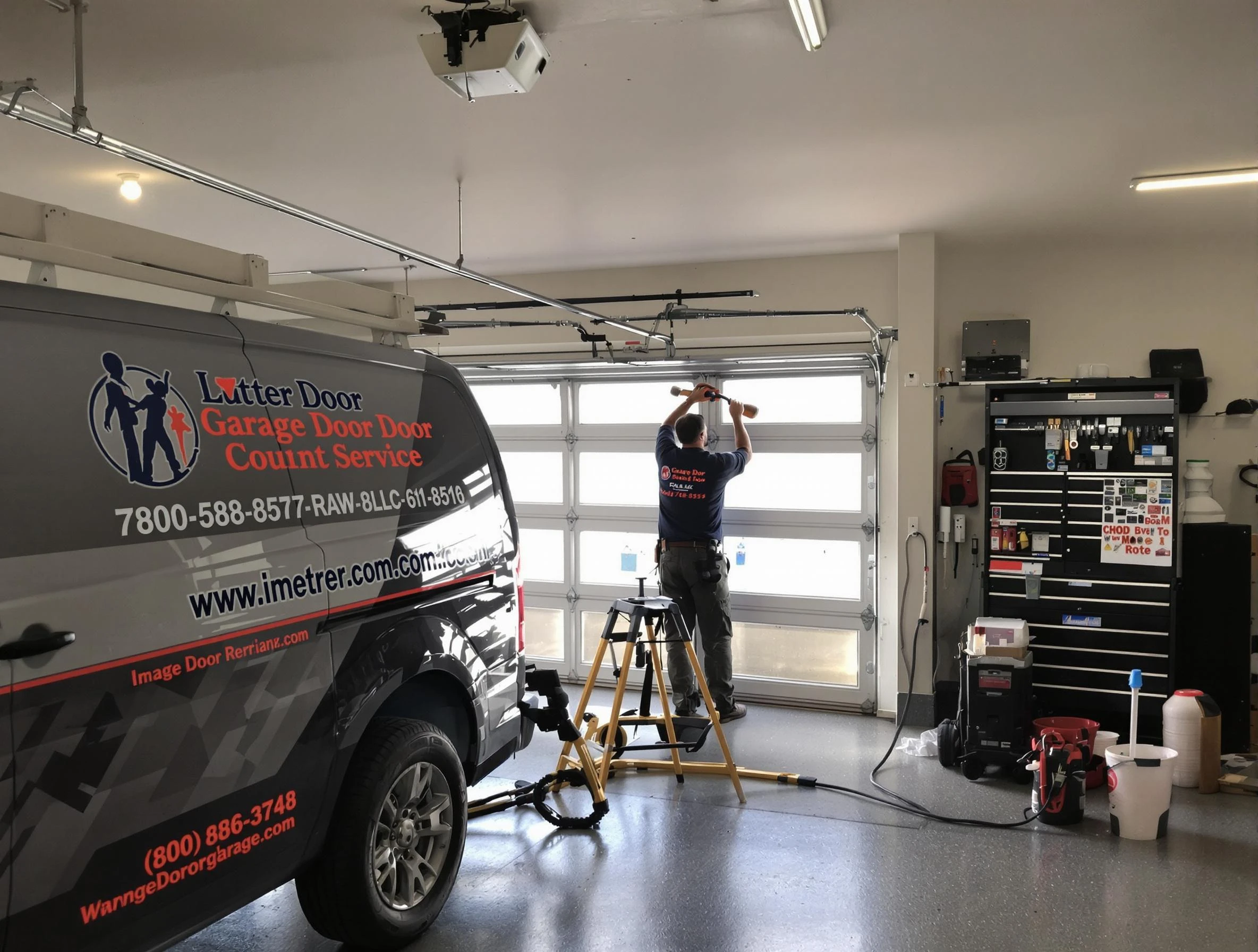 Dedham Garage Door Repair rapid response team performing same-day repair in Dedham